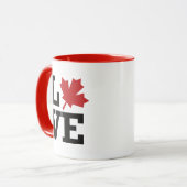 Ik hou van Canada Maple Leaf Flag Mok (Voorkant links)