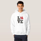 Ik hou van Canada Maple Leaf Hoodie (Voorkant volledig)