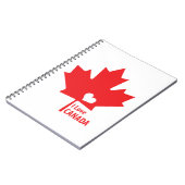 Ik hou van Canada Maple Leaf Notitieboek (Linkerzijde)