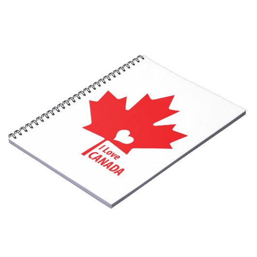 Ik hou van Canada Maple Leaf Notitieboek (Linkerzijde)
