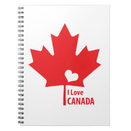 Ik hou van Canada Maple Leaf Notitieboek