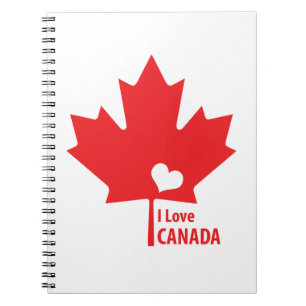 Ik hou van Canada Maple Leaf Notitieboek