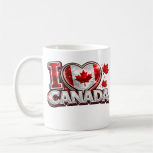 Ik hou van Canada Patriotische Voetbal Fan Mok   C