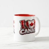 Ik hou van Canada Patriottische Voetbal Fan Mok | (Voorkant rechts)