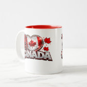 Ik hou van Canada Patriottische Voetbal Fan Mok | (Voorkant links)