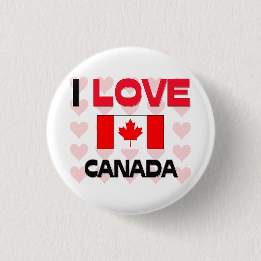 Ik hou van Canada Ronde Button 3,2 Cm (Voorkant)