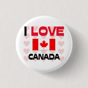 Ik hou van Canada Ronde Button 3,2 Cm