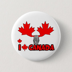 Ik hou van Canada Ronde Button 5,7 Cm