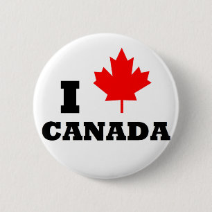 Ik hou van Canada Ronde Button 5,7 Cm