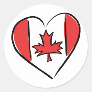 Ik hou van Canada Ronde Sticker