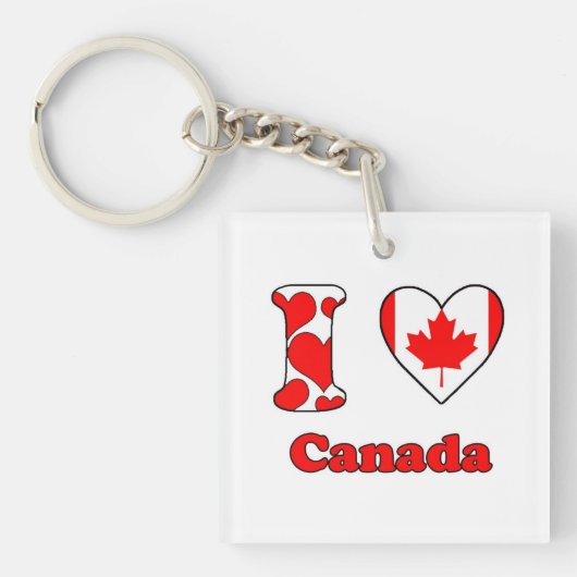 Ik hou van Canada Sleutelhanger (voorkant)