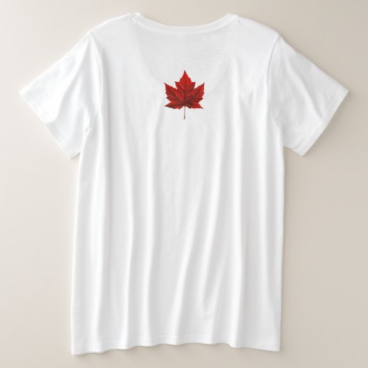 Ik hou van Canada T-shirt Women's Plus Size Canada (Design achterkant)