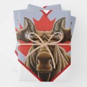 Ik hou van Canada - Trotse Canadese Moose en Maple Inpakpapier Vel (In situ)
