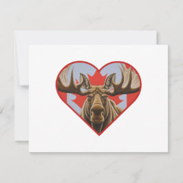 Ik hou van Canada - Trotse Canadese Moose en Maple Notitiekaartje