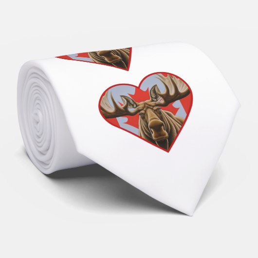 Ik hou van Canada - Trotse Canadese Moose en Maple Stropdas (Opgerold)