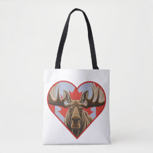 Ik hou van Canada - Trotse Canadese Moose en Maple Tote Bag