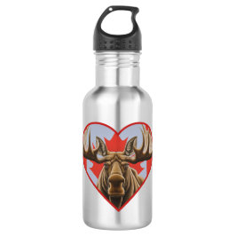 Ik hou van Canada - Trotse Canadese Moose en Maple Waterfles