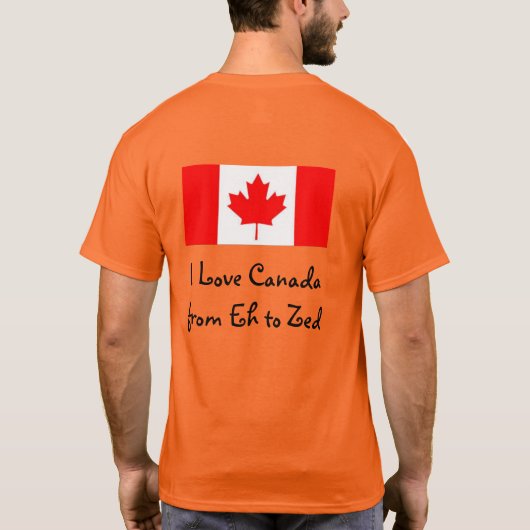 Ik hou van Canada van Eh tot Zed - Fun T-shirt (Achterkant)