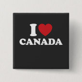 Ik hou van Canada Vierkante Button 5,1 Cm (Voorkant)