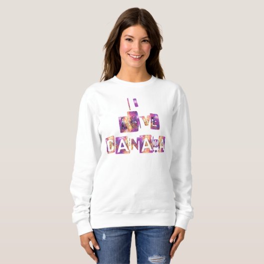Ik hou van Canada Vrouwen Basic Sweatshirt (Voorkant volledig)