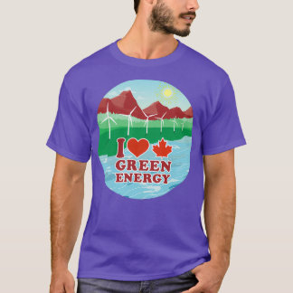 Ik hou van Canadese groene energie T-shirt