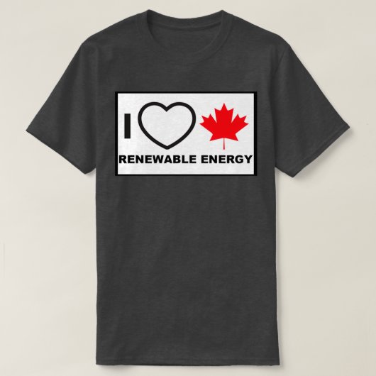 Ik hou van Canadese hernieuwbare energie 1 T-shirt (Design voorkant)