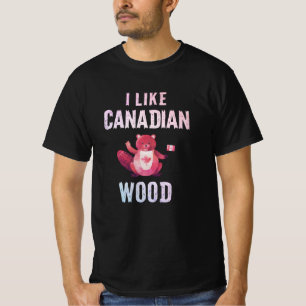 Ik hou van Canadian Wood Beaver Canada Native T-shirt