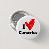 Ik hou van Canaries Ronde Button 3,2 Cm (Voorkant /achterkant)