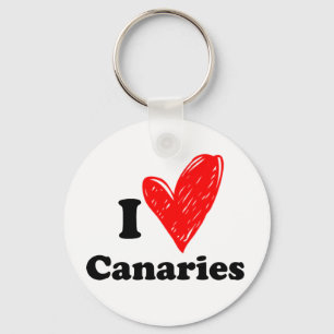 Ik hou van Canaries Sleutelhanger