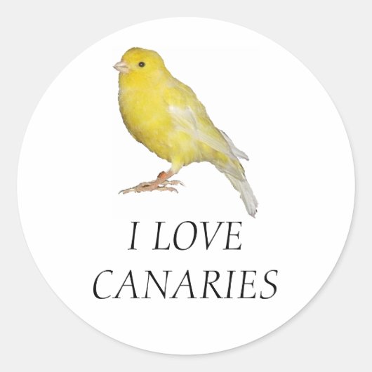 IK HOU VAN CANARISCHE STICKERS (Voorkant)