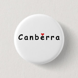 Ik hou van Canberra Ronde Button 3,2 Cm