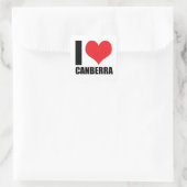 Ik hou van Canberra Vierkante Sticker (Tas)