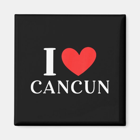 Ik hou van Cancun Mexico Vakantie _3 Magneet (Voorkant)