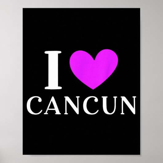 Ik hou van Cancun Mexico Vakantie Poster (Voorkant)