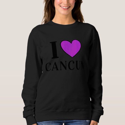 Ik hou van Cancun Mexico Vakantie Trui (Voorkant)