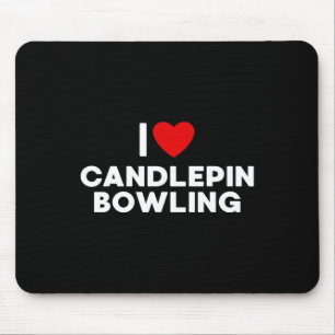 Ik hou van Candlepin Bowling T Shirt Muismat