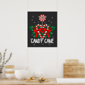 Ik hou van Candy Cane T-Shirt Poster (Keuken)