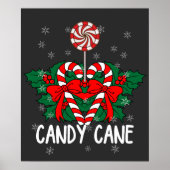 Ik hou van Candy Cane T-Shirt Poster (Voorkant)