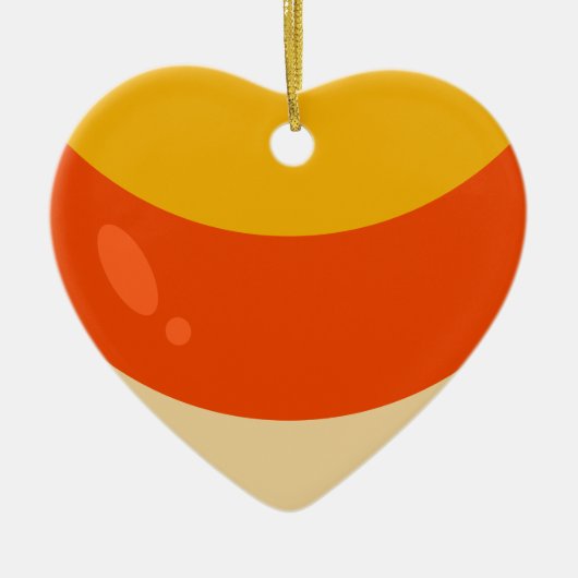 Ik hou van Candy Corn Halloween Keramisch Ornament (Voorkant)