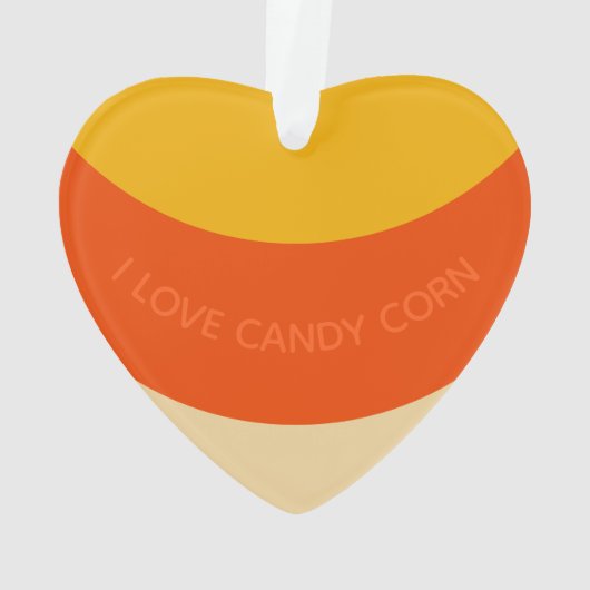Ik hou van Candy Corn Halloween Ornament (achterkant)