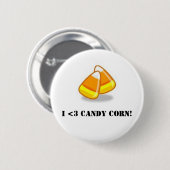 Ik hou van Candy Corn! Ronde Button 5,7 Cm (Voorkant /achterkant)