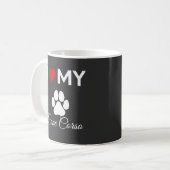 Ik hou van Cane Corso aangepaste naam Koffiemok (Voorkant links)