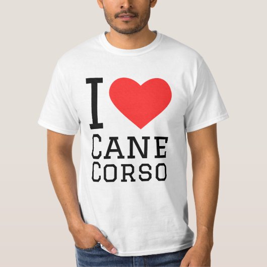 Ik hou van cane corso t-shirt (Voorkant)