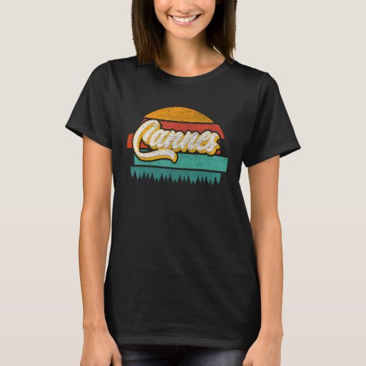 Ik hou van Cannes France zonsopgang T-shirt (Voorkant)
