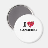 Ik hou van Canoeing Magneet (Voorkant / Achterkant)