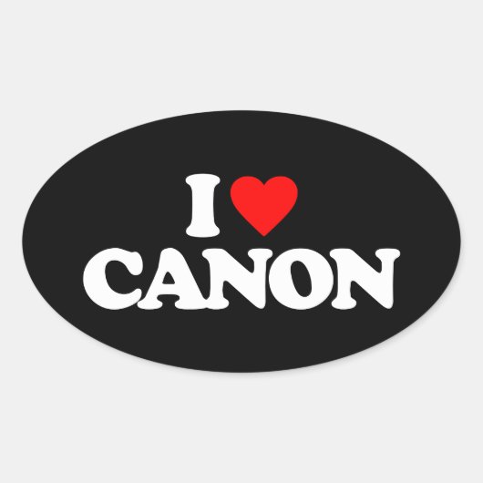 IK HOU VAN CANON OVALE STICKER (Voorkant)