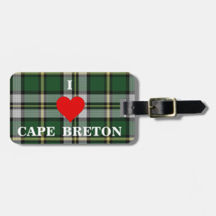 Ik hou van CAPE BRETON Personalized Travel label. Bagagelabel