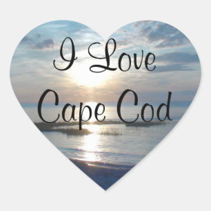 Ik hou van Cape Cod Heart Stickers