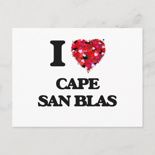Ik hou van Cape San Blas Florida Briefkaart (Voorkant)