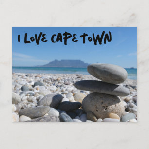 Ik hou van Cape Town Table Mountain Beach Feestdagenkaart